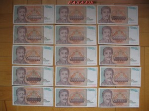 5 miliona dinara - 1993. 5 miliona dinara - 1993.